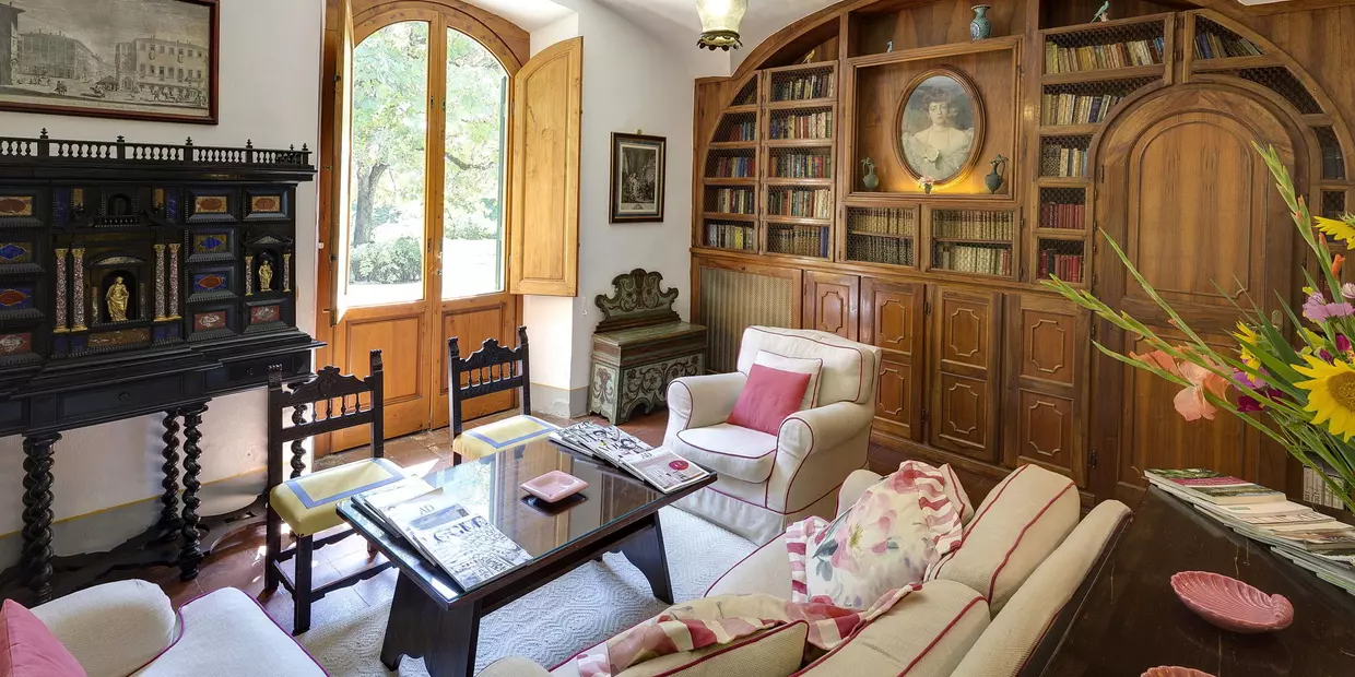 Salon in der Villa le Barone, Chianti